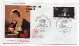 1980 --FDC -- Journée Des Timbres --La Lettre De Fragonard   Cachet  PARIS -75 - 1980-1989
