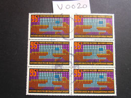 1971 A FINE USED BLOCK OF 6 "SG 224" PICTORIAL UNITED NATIONS USED STAMPS ( V0020 ) #00348 - Collections, Lots & Series
