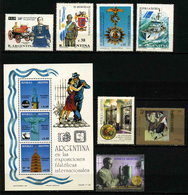 ARGENTINE - LOT DE 7 TIMBRES NEUFS ** + 1 BLOC FEUILLET NEUF ** - Collections, Lots & Series