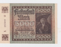 Billet De 5000 Mark Du 2-12-1922 Pick 81  Neuf - Andere & Zonder Classificatie