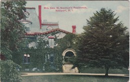 POSTCARD UNITED STATES - Mrs. GEO. W. NORMAN'S RESIDENCE , NEWPORT - Newport