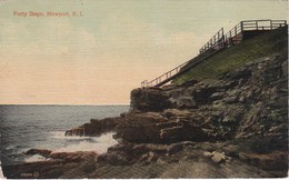 POSTCARD UNITED STATES - FORTY STEPS  , NEWPORT - Newport