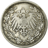 Monnaie, GERMANY - EMPIRE, 1/2 Mark, 1905, Karlsruhe, TB, Argent, KM:17 - 1/2 Mark