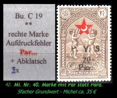 Türkei Rotes Kreuz - Mi. Nr. 39 - Burak C 19 - Mit Plattenfehler - Unused Stamps