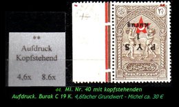 Türkei Rotes Kreuz - Mi. Nr. 40 - Burak C 20 K - Mit Kopfstehenden Aufdruck - Neufs