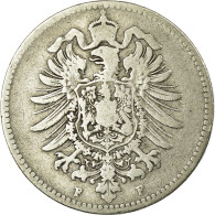 Monnaie, GERMANY - EMPIRE, Wilhelm I, Mark, 1874, Stuttgart, TB, Argent, KM:7 - 1 Mark