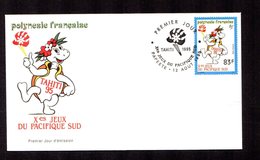 POLYNESIE FRANçAISE 1995   Jeux Du Pacifique Sud Sur Enveloppe FDC  SUPERBE - Covers & Documents