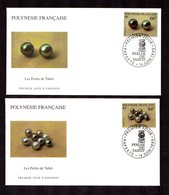 POLYNESIE FRANçAISE 1995   Perles De Tahiti   Sur 2 Enveloppes FDC  SUPERBE - Covers & Documents