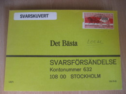 HELSINGBORG 1971 To Stockholm Stage Coach Stagecoach Local Stamp Cancel Cover SWEDEN - Emissions Locales