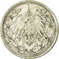 Monnaie, GERMANY - EMPIRE, 1/2 Mark, 1918, Stuttgart, TB, Argent, KM:17 - 1/2 Mark