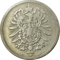 Monnaie, GERMANY - EMPIRE, Wilhelm I, Mark, 1874, Karlsruhe, TB, Argent, KM:7 - 1 Mark