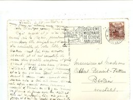 SUISSE - Oblitération Mécanique Illustrée "Deuxieme Millénaire De Genève 58 Av J.C. 1942" - Postmark Collection