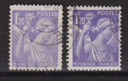 FRANCE 1944:   Le Y&T 651  Deux Nuances De Violet, Oblitérés - Used Stamps