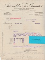 1) Lot De 10 Courriers 1916 / Automobiles Schneider Besançon Pour Usinage Obus / à Mougeotte Melay 52 - 1914-18