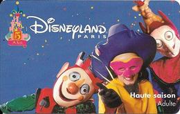 PASS-DISNEYLANDPARIS -1997-5 ANS-ADULTE--V°SPEOS- N° S019702-MKC VALIDE 1 JOUR-TBE- - Disney Passports