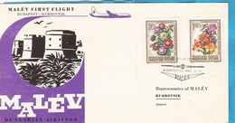 UNGARN UNGHERIA MALEV POSTA AEREA BUDAPEST-DUBROVNIK KROAZIA BRIEF INTERESSANT  7-06 - Storia Postale