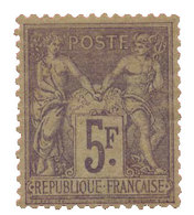 France : N°95*. 5 Fr. Violet S. Lilas. - Otros & Sin Clasificación