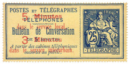 France : Téléphone N°13(*). 25 C. Bleu S. Chamois, Neuf Sans Gomme. - Sonstige & Ohne Zuordnung