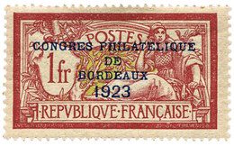 France : N°182*. Congrès Philatélique De Bordeaux. - Andere & Zonder Classificatie