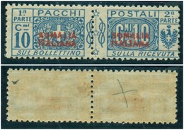 Z1350 ITALIA COLONIE Somalia Italiana 1926 Pacchi Postali 10 C. MNH Sassone N. 31, Valore Catalogo € 110, Ottime Condiz. - Somalie