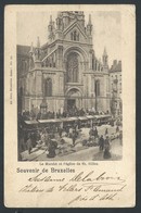 +++ CPA - BRUSSEL - Souvenir De BRUXELLES - Le Marché Et L'Eglise De ST GILLES - SINT GILLIS - Nels Série 1 N° 64    // - St-Gilles - St-Gillis