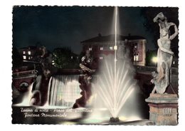 TORINO DI NOTTE PARCO DEL VALENTINO FONTANA MONUMENTALE  1957 - Parks & Gärten