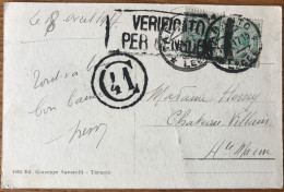 Italie - WWI - CPA - Censure Griffe - VERIFICATO PER CENSURA + C41 Dans Un Cercle - (B1376) - Frankeermachines (EMA)