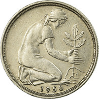 Monnaie, République Fédérale Allemande, 50 Pfennig, 1950, Stuttgart, TTB - 50 Pfennig