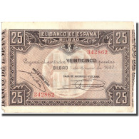 Billet, Espagne, 25 Pesetas, Bilbao, 1937, 1937, TB+ - Autres & Non Classés