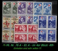 Türkei Rotes Kreuz - Mi. Nr. 76 - 81 A - Im Postfrischen 4er Block -RR- - Nuovi