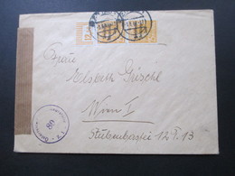 SBZ 1948 Nr.191 MeF Senkrechtes Paar Vom Oberrand!! Walze. Auslandsbrief Nach Österreich Mit Österr. Zensur! - Other & Unclassified