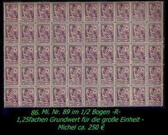 Türkei Rotes Kreuz - Mi. Nr. 89 - Im Postfrischen 1/2 Bogen -R- - Unused Stamps