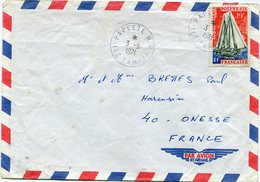 POLYNESIE LETTRE PAR AVION DEPART PAPEETE 3-5-1971 ILE TAHITI POUR LA FRANCE - Storia Postale