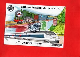 F0706 - Cinquantenaire De La S.N.C.F. - 1er Janvier 1988 - Eisenbahnen