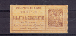 MONACO - TIMBRE TELEPHONE N°1 X SUPERBE - Telefon