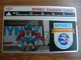 L & G Phonecard USA  - New York, Winter Olympics - [1] Holographic Cards (Landis & Gyr)