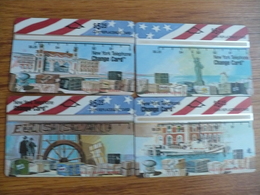 L & G Phonecard USA  - New York, Ellis Island Puzzle (set Of 4) - [1] Hologrammkarten (Landis & Gyr)