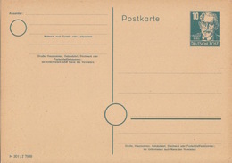 Entier DDR Neuf 10pf Vert "August Bebel" (carton Crème), M 301 / Z 7989 - Postkarten - Ungebraucht