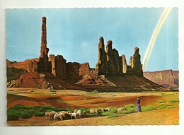 4130 "TENDING NAVAJO SHEEP MONUMENT VALLEY-ARIZONA" CARTOLINA POSTALE ORIGINALE NON SPEDITA - Andere & Zonder Classificatie