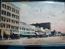 CARTE POSTALE _ CPA VINTAGE : USA _ OKLAHOMA _ ENID _ Grand Avenue _ 1912          // CPA.L.GBUSA.95.22 - Enid