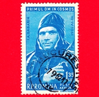 ROMANIA - Usato - 1961 - Spazio - Primo Uomo Nello Spazio - Gagarin - 1.35 Lei - Oblitérés