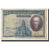 Billet, Espagne, 25 Pesetas, 1928, 1928-08-15, KM:74b, B - 1-2-5-25 Peseten