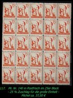 Türkei Rotes Kreuz -  Mi. Nr.140 Im 25er Bogenteil - Unused Stamps