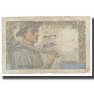 France, 10 Francs, Mineur, 1945, 1945-04-19, B+, Fayette:8.13, KM:99b - 10 F 1941-1949 ''Mineur''