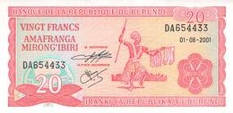 20 Burundi-Franc UNC 2001 - Burundi