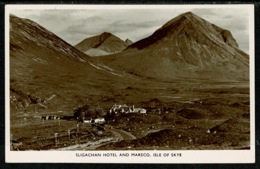 Ref 1297 - Real Photo Postcard - Sligachan Hotel & Marsco - Isle Of Skye Scotland - Inverness-shire