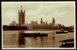 Ref 1297 - 1932 Postcard - Houses Of Parliament London - Houses Of Parliament