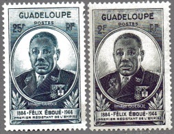 Détail De La Série - Gouverneur - Général Félix Eboué ** Guadeloupe N° 176 Et 177 - 1945 Gouverneur-Général Félix Éboué