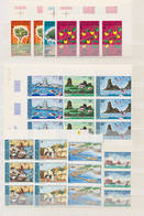 Afar Und Issa: 1970/1977, MNH Collection Of 21 Different Imperforate Stamps, Each As Block Of Three. - Autres & Non Classés