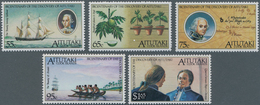 Aitutaki: 1989, Bicentenary Of The Discovery Of Aitutaki Complete Set Of Five (HMS Bounty, Captaqin - Aitutaki
